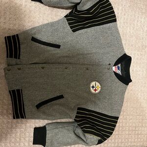STARTER Gray and Black Men's Cardigan with Yellow Accents